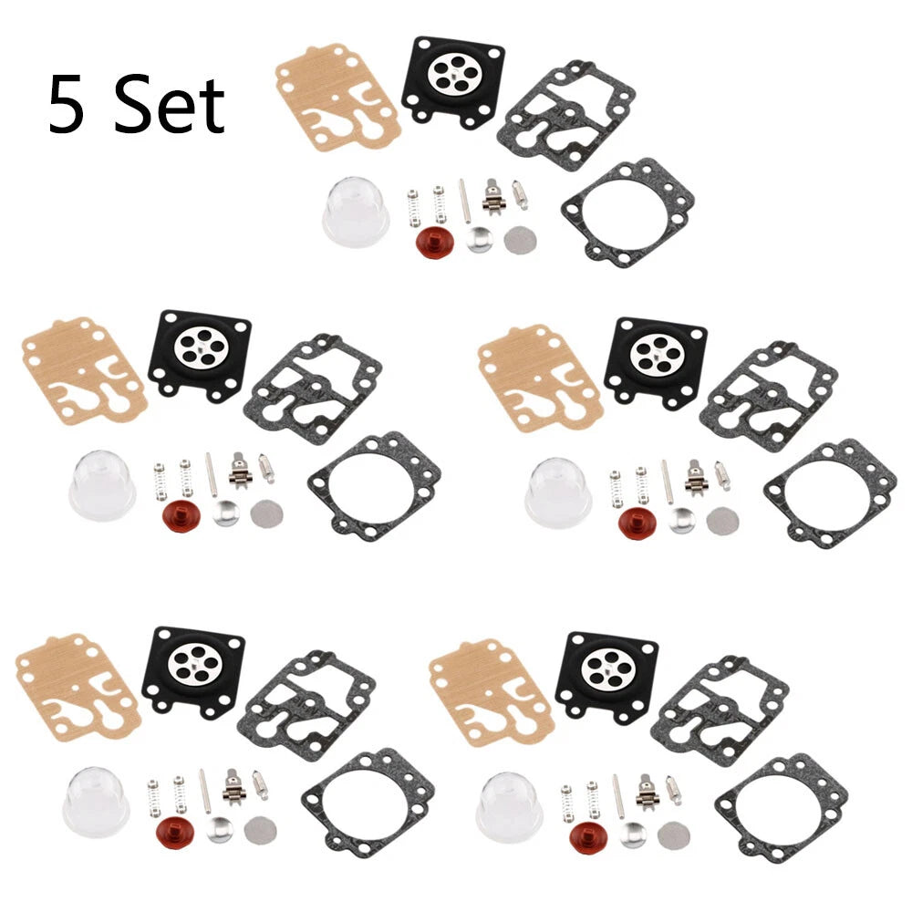 Set of 5 Carburetor Repair Kits for Honda CG260 CG330 Walbro 43CC 52CC