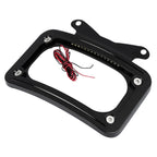 Black Curved License Plate Frame with LED Light for Harley Touring (2014–2023)