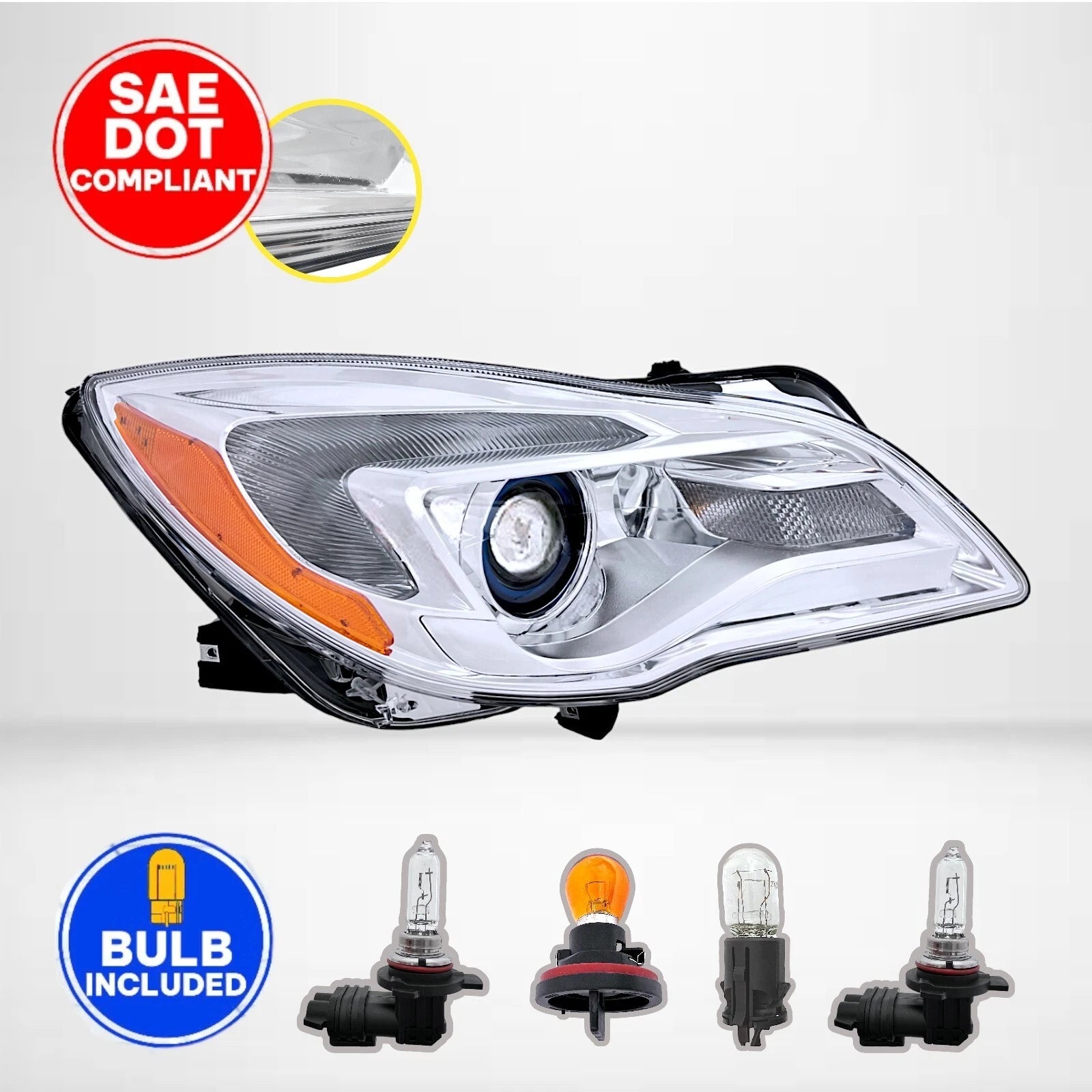 Halogen Headlight Bulb for Buick Regal (2014–2017) RH