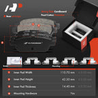 Set of 8 Rear Drilled Brake Rotors, Pads & Calipers for Ford Fusion, Mazda 6