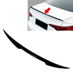 Glossy Black Rear Trunk Wing Spoiler for Audi A4 S4 B9 Sedan (2017-2024)