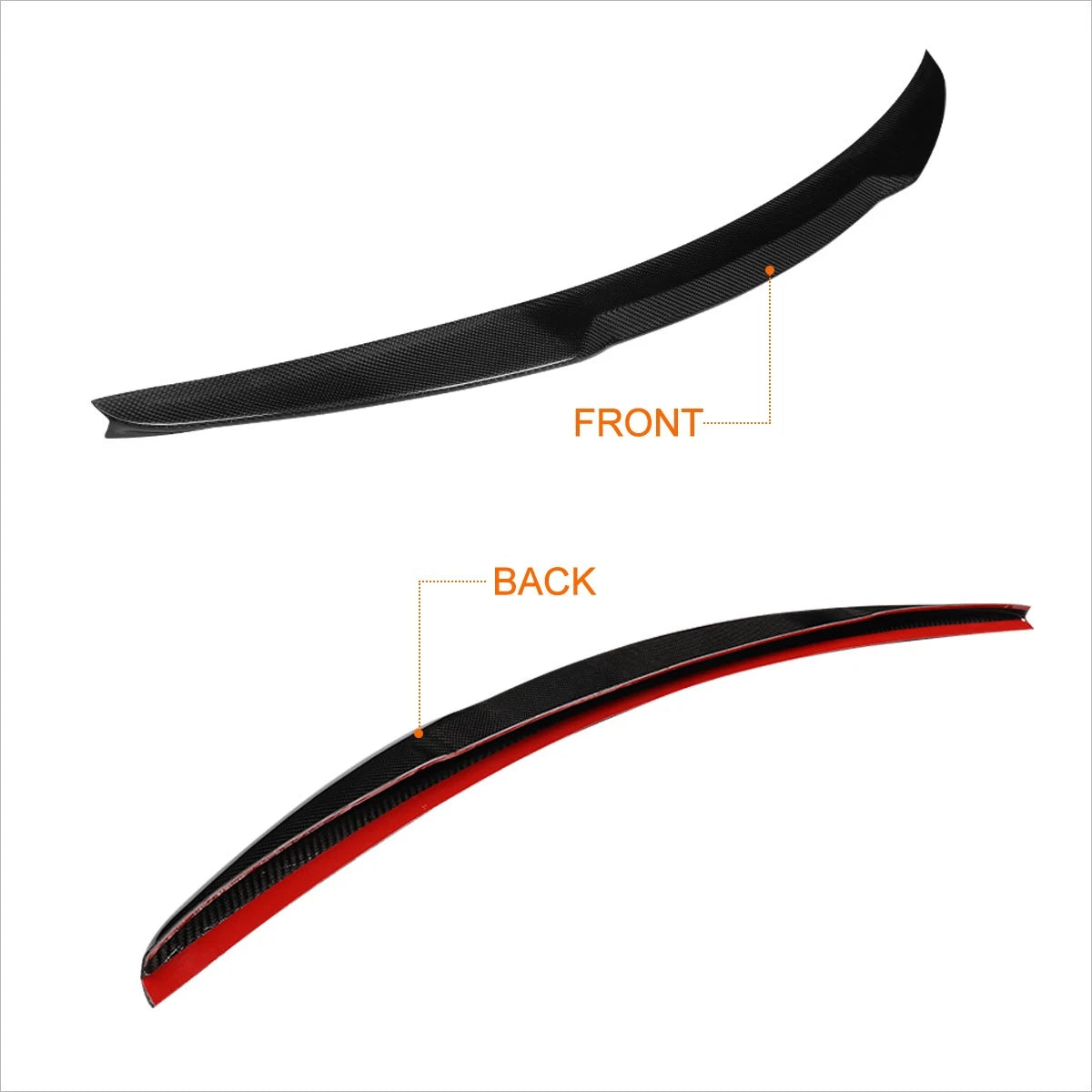 Carbon Fiber V-Style Rear Trunk Lid Spoiler for Audi A4 Quattro (2017–2021)