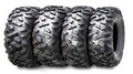 Set of 4 UTV ATV Tires 26x8-14 & 26x10-14 Bighorn Style - 10183/184