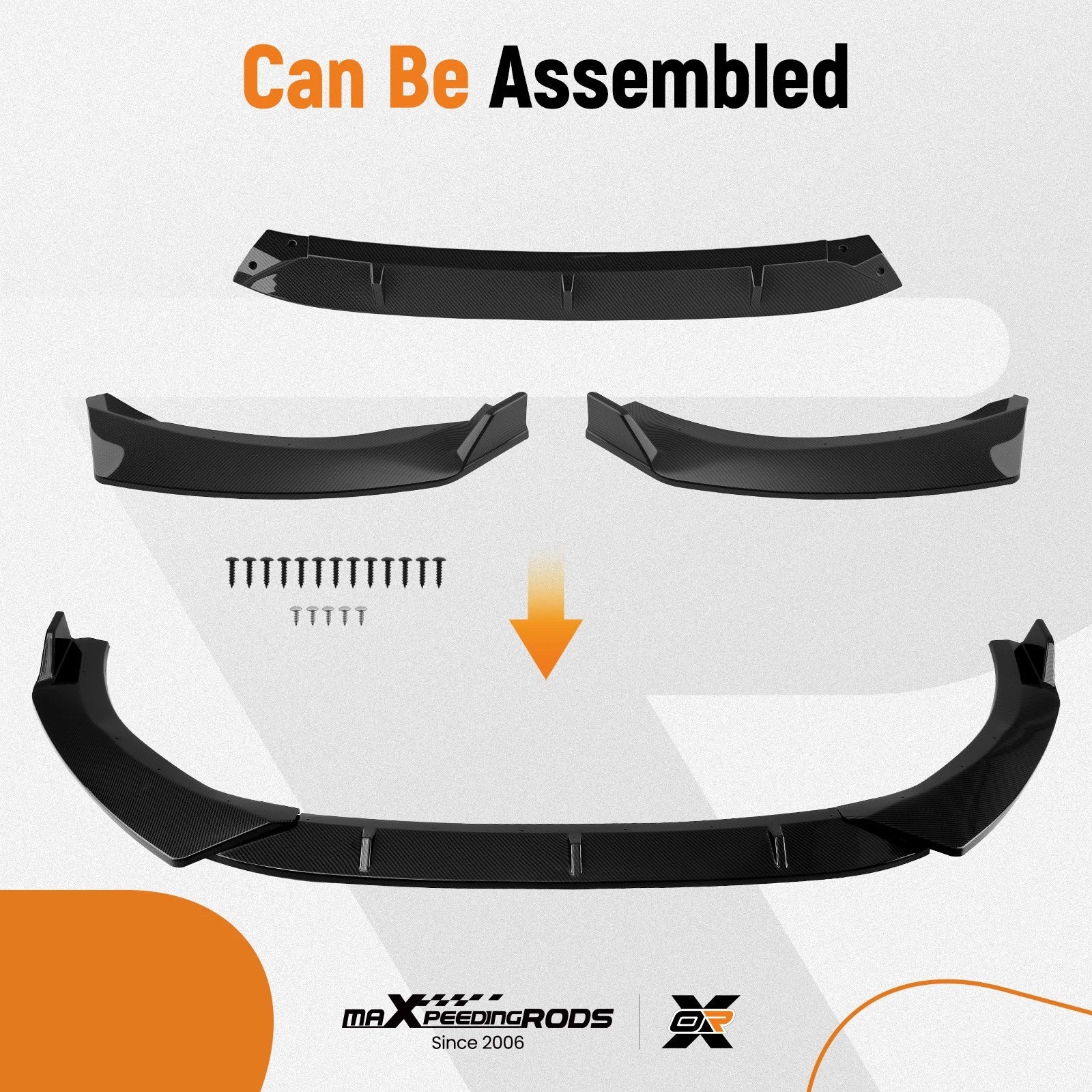 Front Bumper Lip Shield Guard for KIA K5 (2021-2023) Carbon Look
