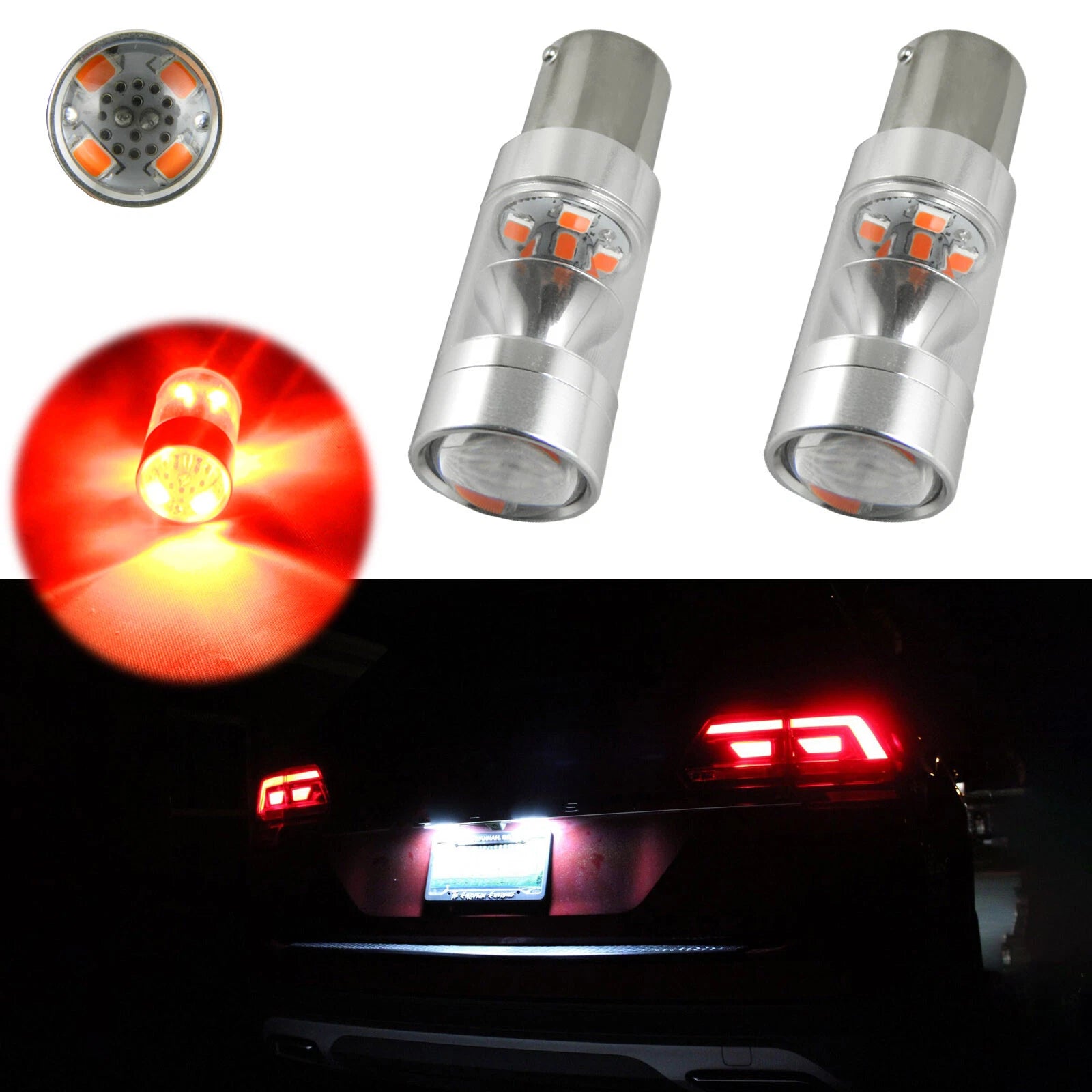 2PCS 1156 BA15S Projector LED Turn Signal Brake Tail Light DRL (2017–2020)