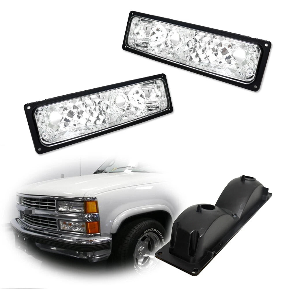 Set of 2 Front Bumper Signal Light Covers for GMC Suburban (1994–1999)