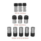 Long Shank Motor Shaft Collet Chuck ER11 ER16 ER20 (Extended 516mm Rod)