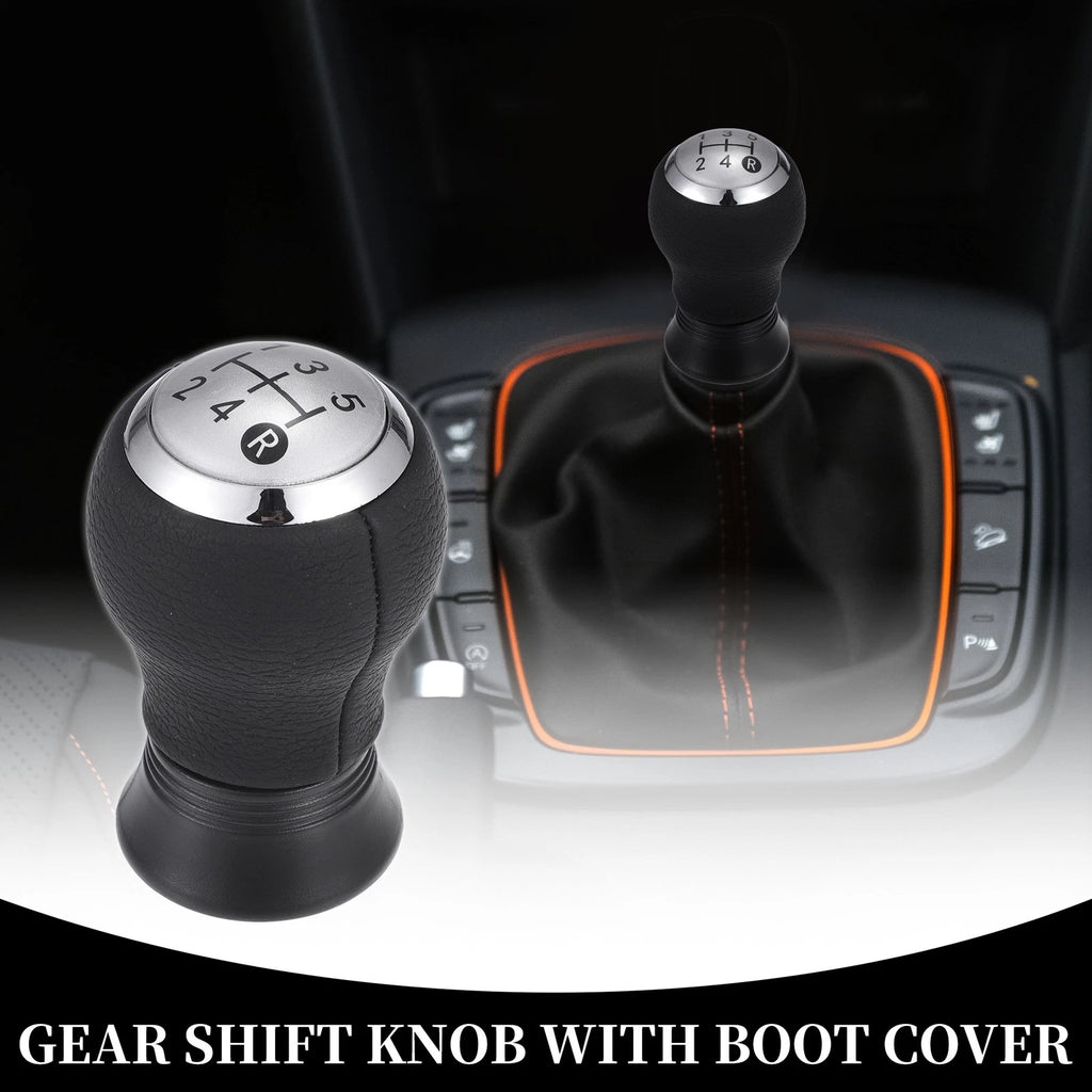 5 Speed Manual Gear Shift Knob for Toyota Yaris (2005–2010) Plastic Silver Tone