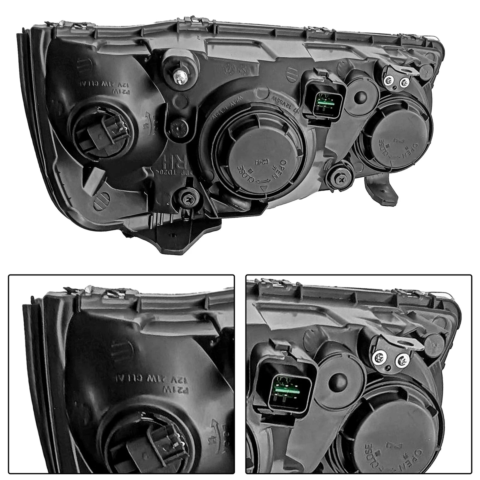Set of 2 Halogen Headlights for Hyundai Elantra (2004–2006)