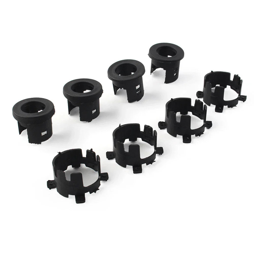8 Pcs Black ABS Front Bumper Radar Probe Brackets for Jeep Wrangler (2018-2022)