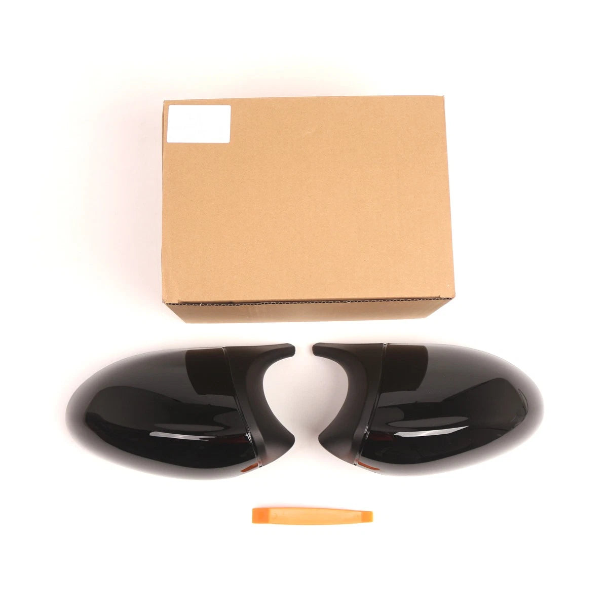 2Pcs Black M-Style Wing Side Mirror Cap Covers for BMW E90 E92 E93 (2007–2013)