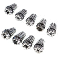 9pcs ER16 Spring Collet Set for CNC Milling Lathe (1/8 - 3/8")