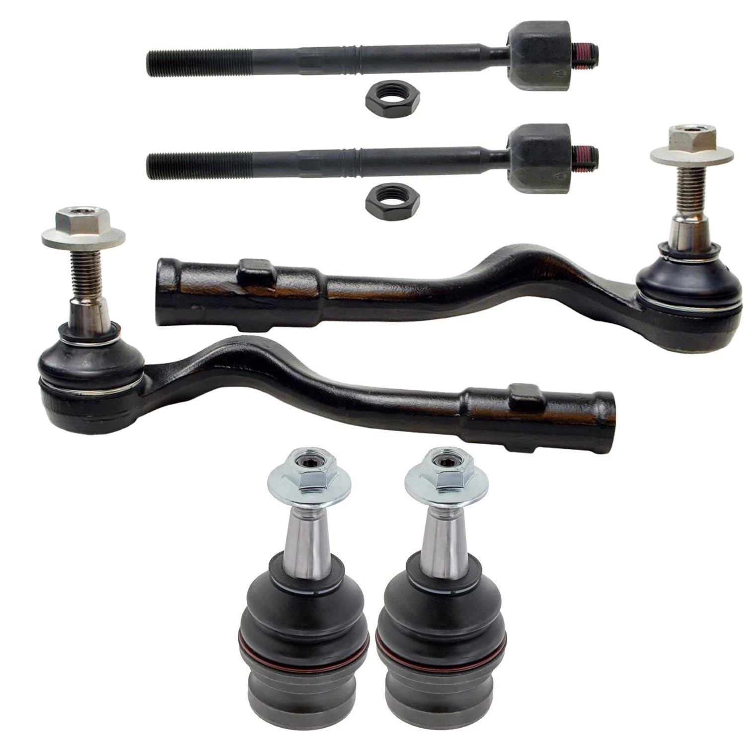 Mevotech Inner Outer Tie Rods & Front Lower Ball Joints Kit for Audi A6
