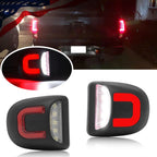 Red Tube LED License Plate Lights for Chevy Silverado GMC Sierra (2015â2023)