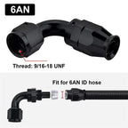 90 Degree PTFE Hose End Fitting Adapter for PTFE Hose (6AN) (4-Pack)