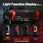 LED Tube Black Tail Lights Lamps for 2008–2016 Ford F250–F450 Super Duty