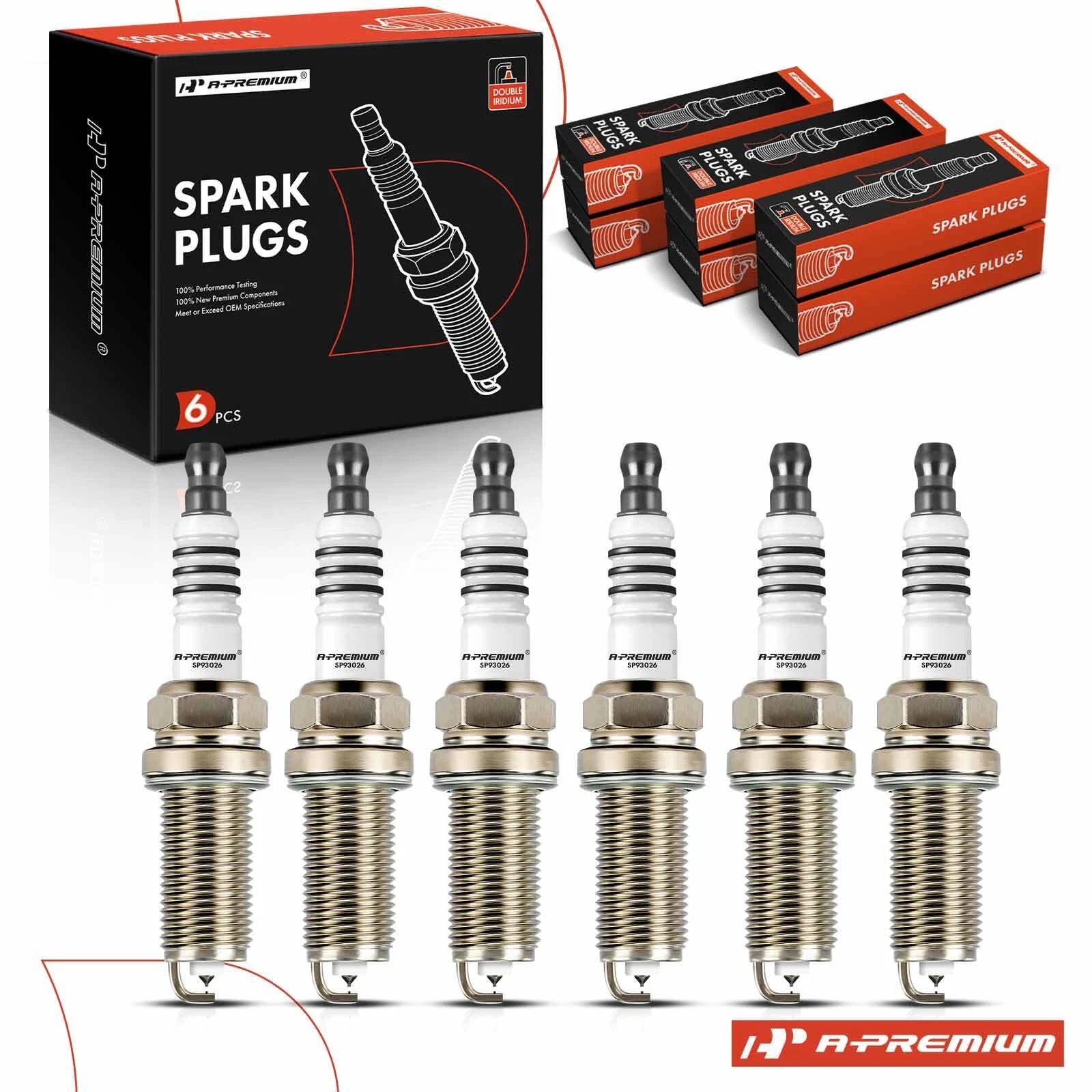 6x Double Iridium Spark Plugs for Nissan GT-R (2009–2020)