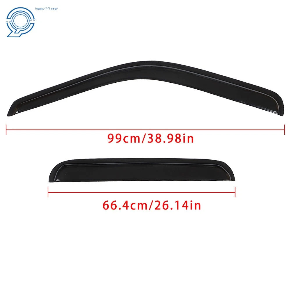 Set of 4 Window Visors for Ford F250 F350 F450 Super Duty (1999–2016)