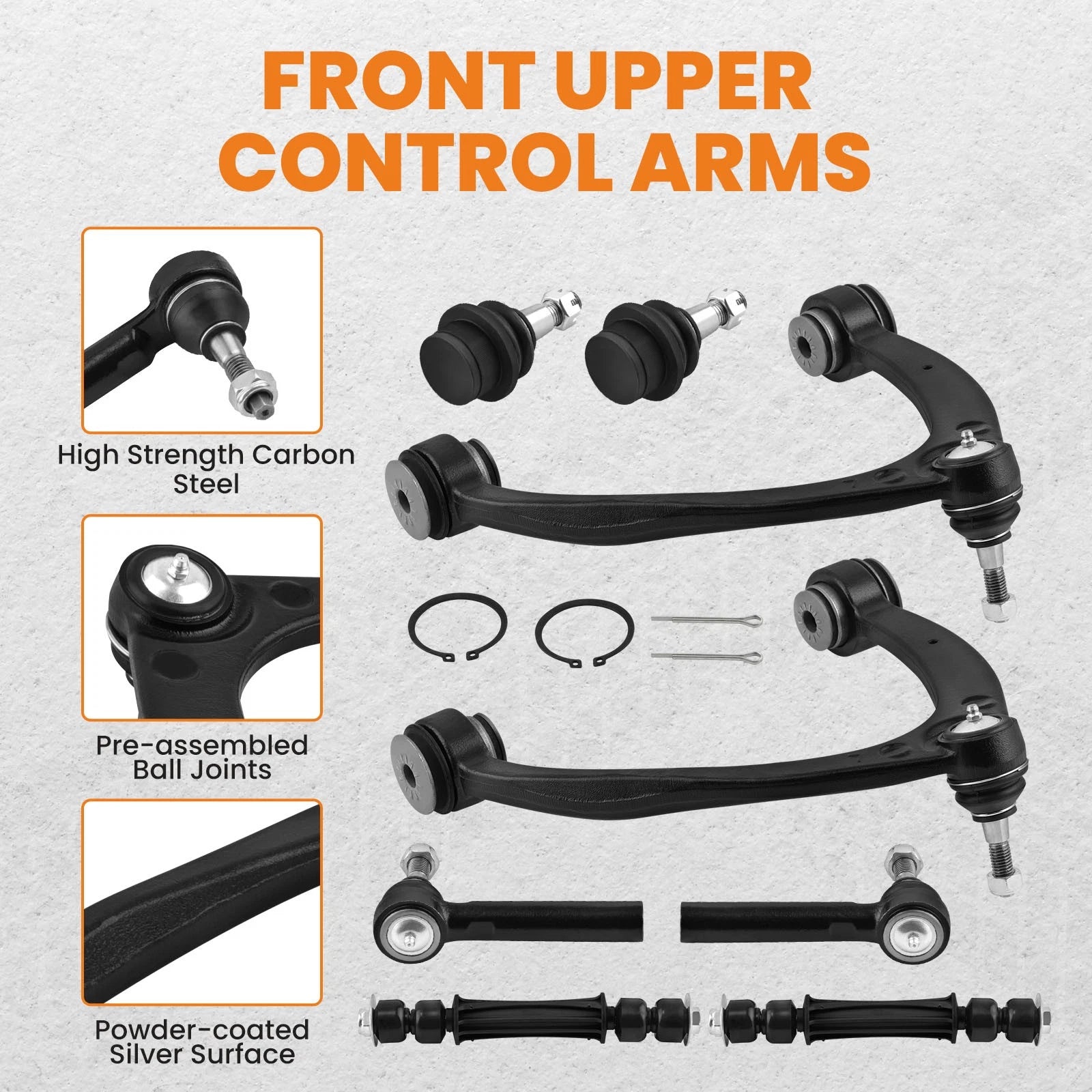 Front Upper Control Arm with Ball Joint Tie Rods for GMC Sierra Yukon XL (2007-2013)