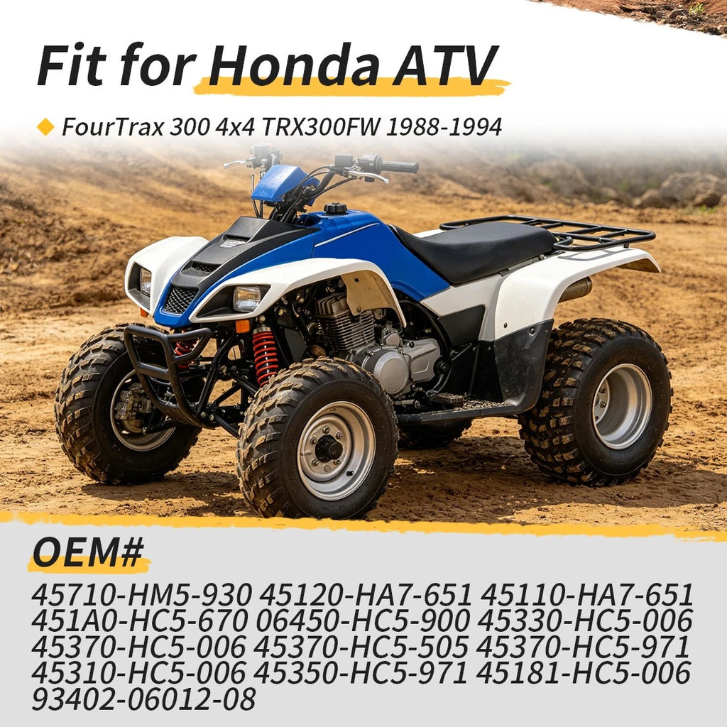 Front Brake Drum Wheel Cylinder Shoes Kit for Honda FourTrax 300 (1988–2000)