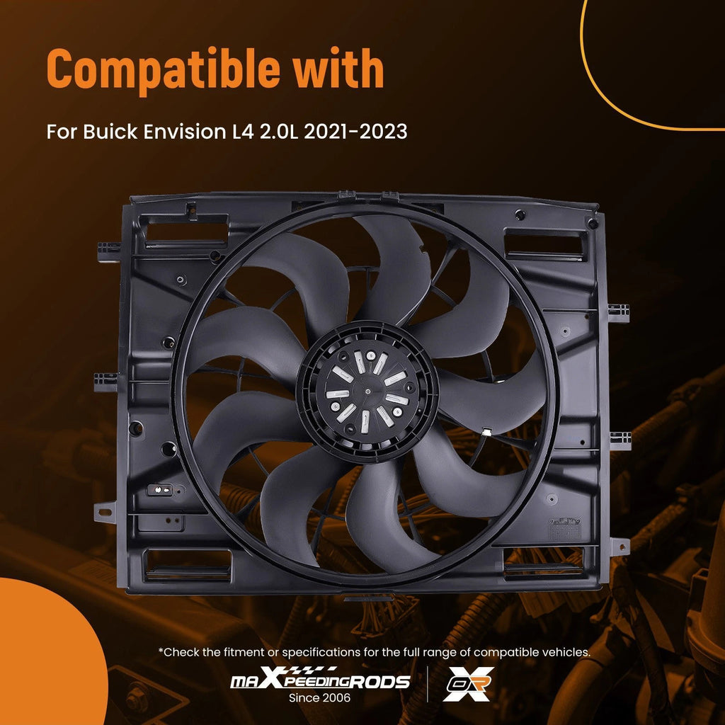 Engine Coolant Radiator Cooling Fan Assembly for Buick Envision (2021–2023)
