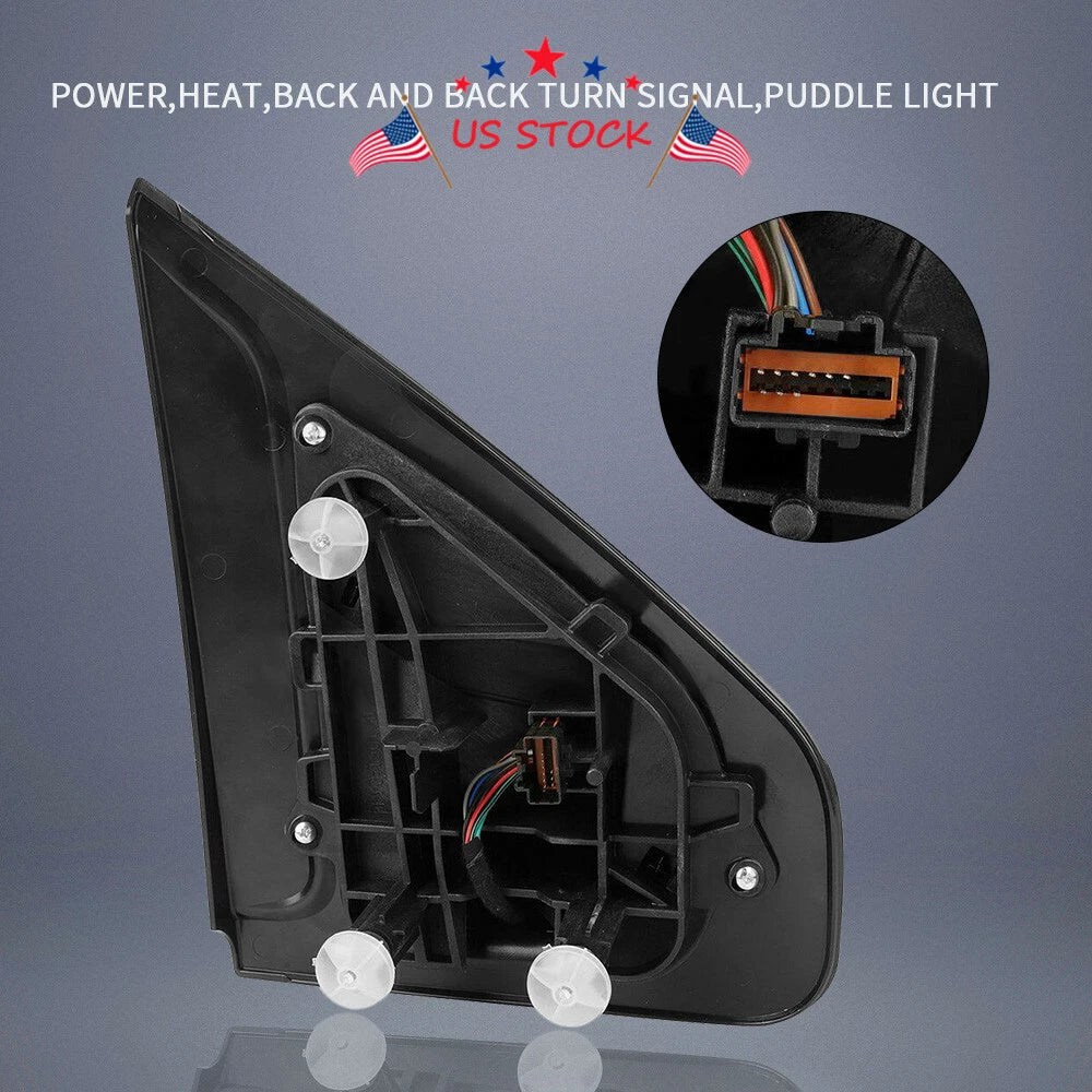 Chrome Power Heated Mirrors with Turn Signal for Ford F-150 (2004–2014)