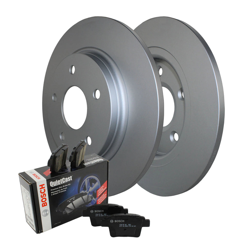 Rear Brake Kit Set of 4 Disc Rotors Bosch Ceramic Pads for Chrysler Dodge Ram