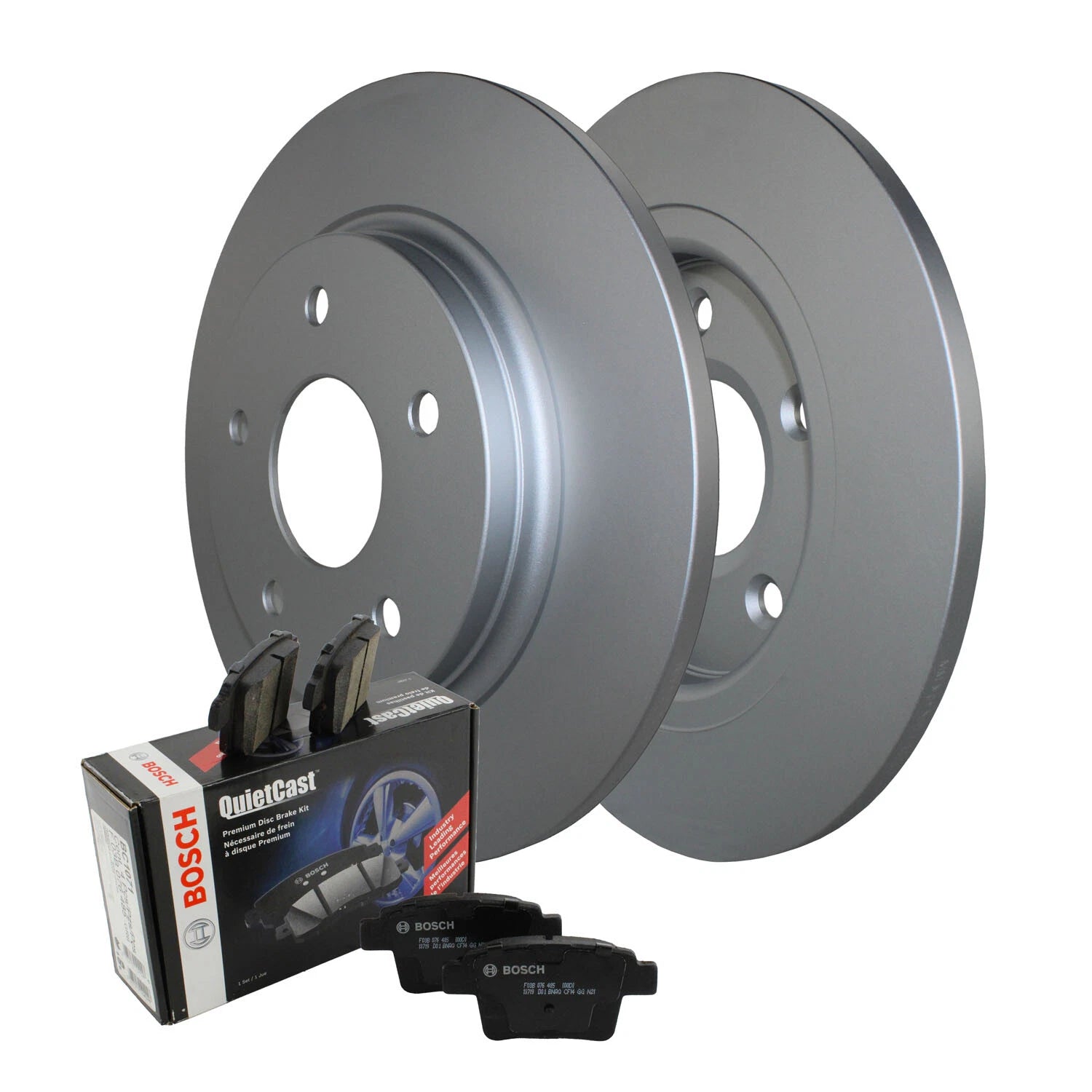 Rear Brake Kit Set of 4 Disc Rotors Bosch Ceramic Pads for Chrysler Dodge Ram
