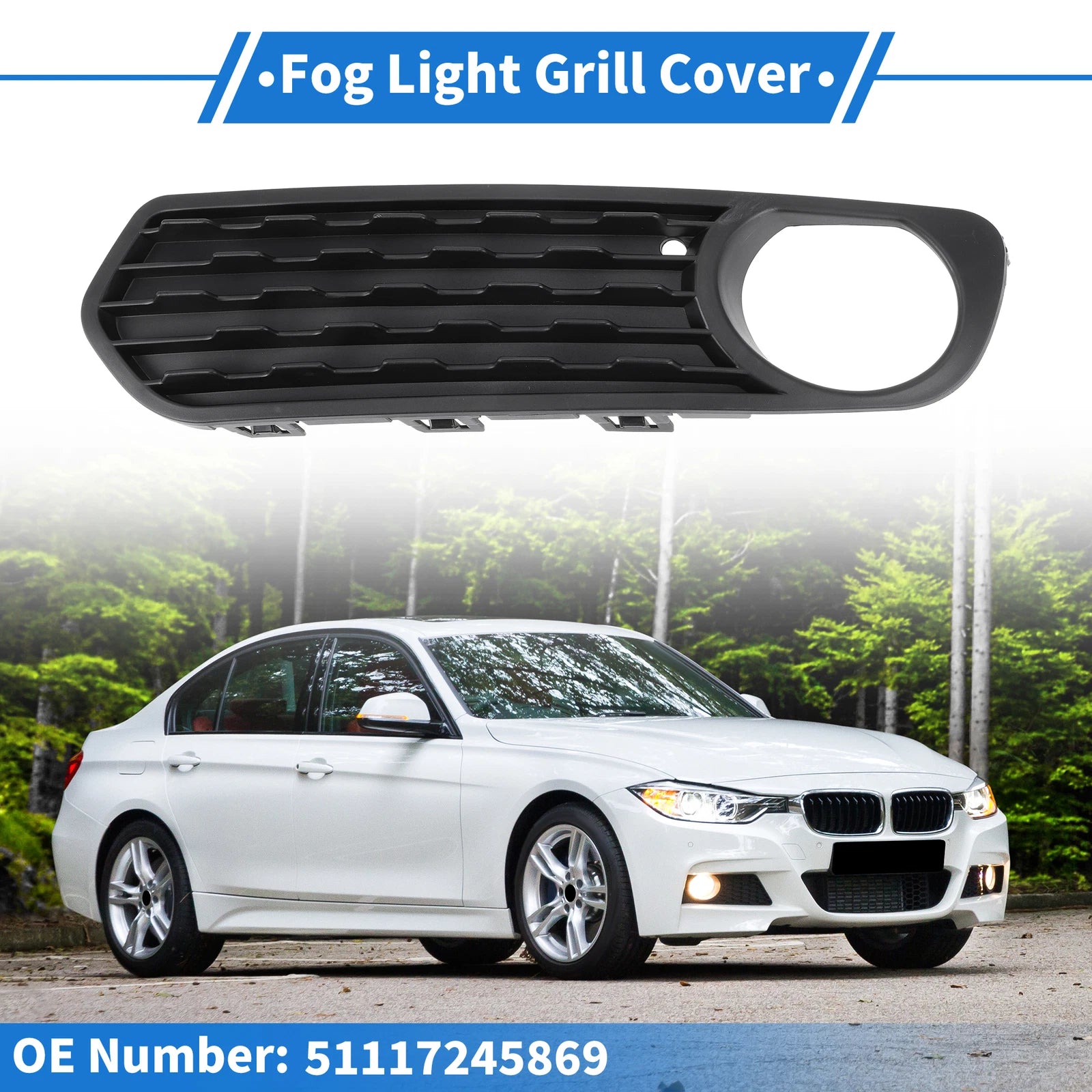 1 Pc Fog Light Grill for BMW F20 F21 (2010–2012) No. 51117245869
