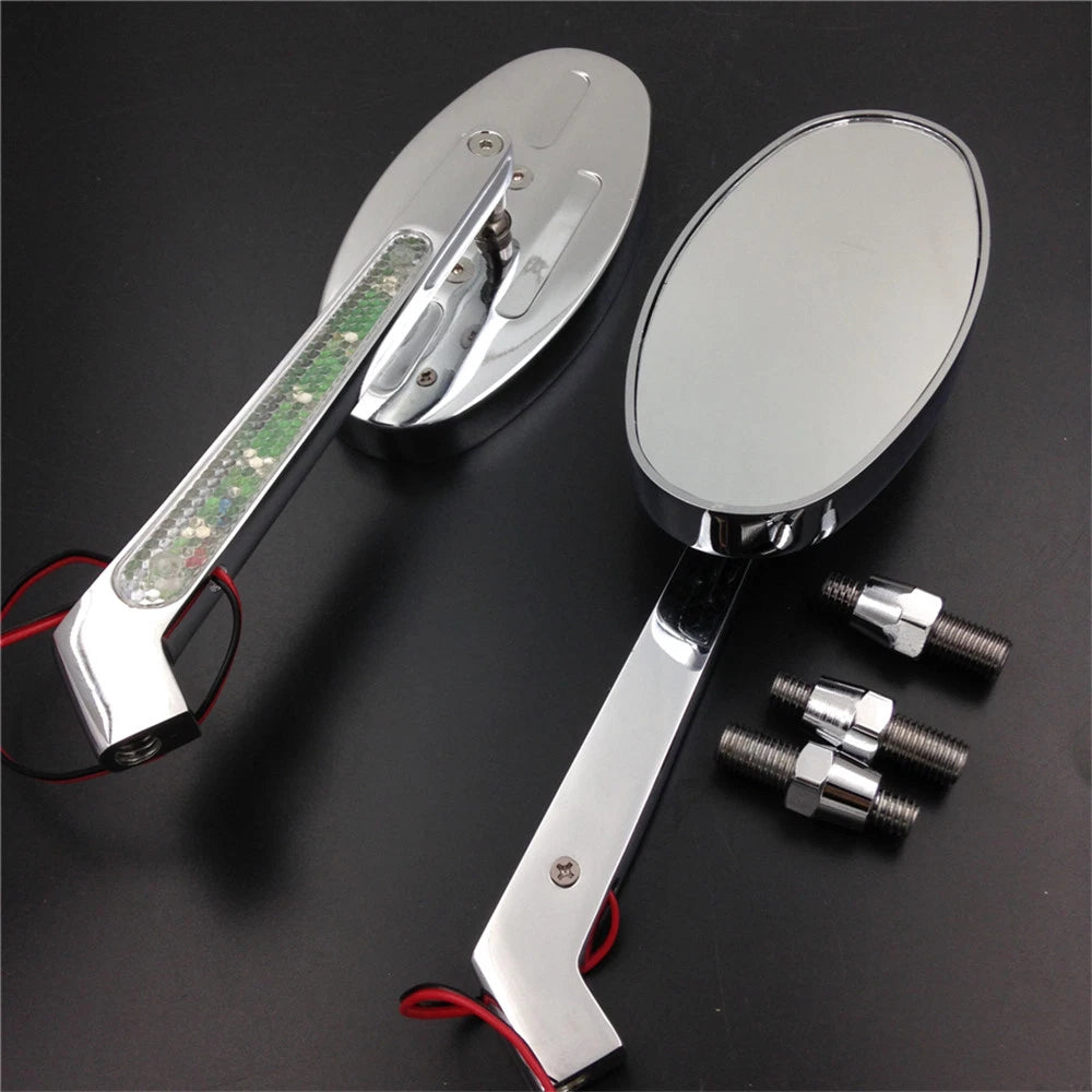 Turn Signals Running Light Mirror for Kawasaki Ninja (All Years) OVAL Shape