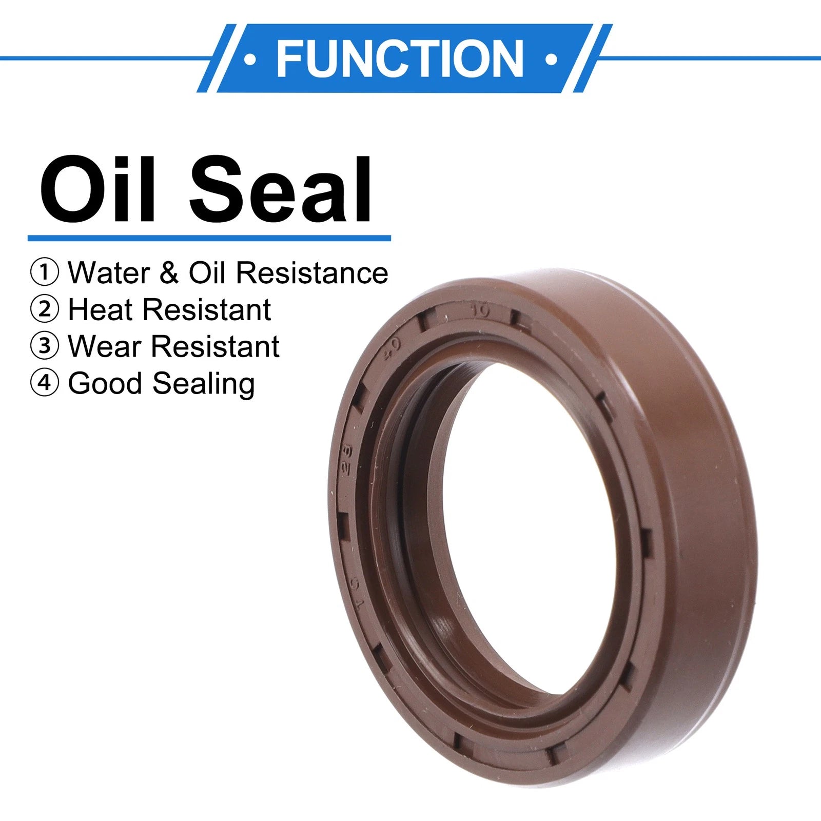 2X Oil Seal Rotary Shaft Seal FKM Rubber 28x40x10mm for Various Models