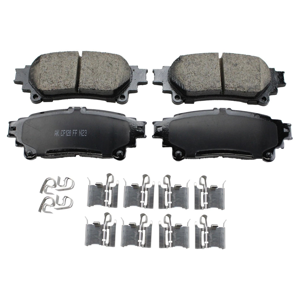 Set of 2 Rear Rotors & Akebono ProACT Ceramic Brake Pads for IS250 IS350 (2006–2015)