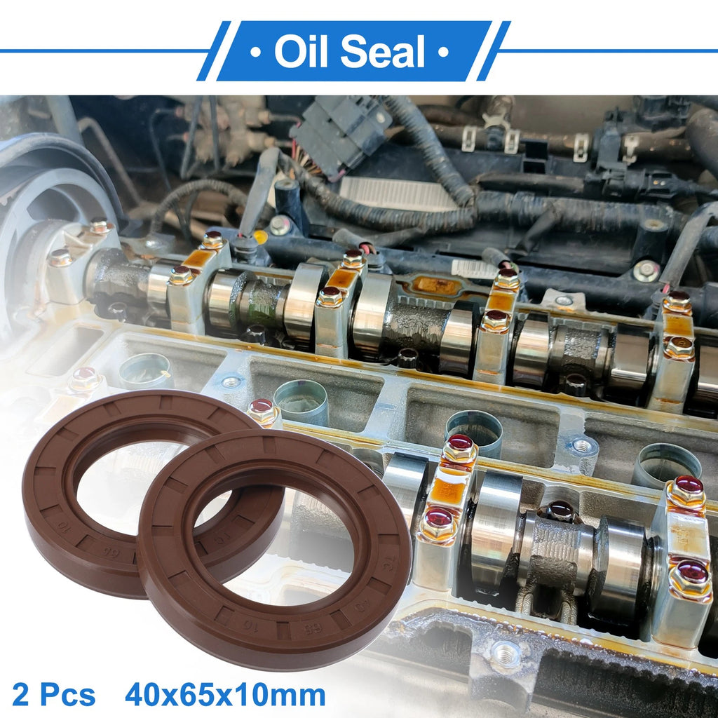 Set of 2 Oil Seal Rotary Shaft Seal FKM Rubber 40x65x10mm for Various Models