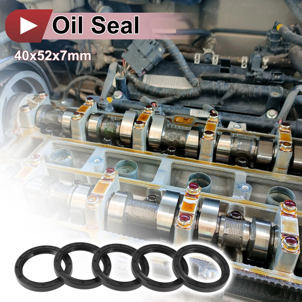 Set of 5 Rotary Shaft Oil Seals 40x52x7mm Nitrile Rubber