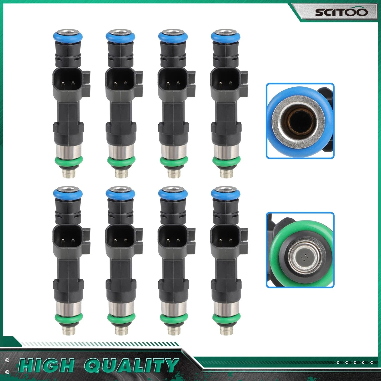 Set of 8 Fuel Injectors for Ford Mustang F-150 Lobo (2011–2017) 5.0L
