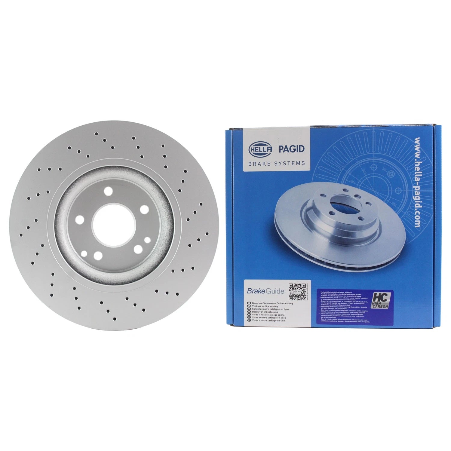 Hella 330mm Front Coated Drilled Disc Brake Rotor for MB W203 C209 R171 (2000–2010)
