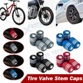 Tire Valve Stem Caps 4-Pack for Universal Cars SUVs Bikes Motorcycles (—)