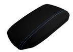 Carbon Fiber Console Lid Cover for Toyota Corolla (2014–2019) Blue Stitch