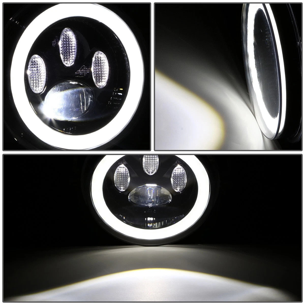 2X Paw Print Projector LED Fog Lights for Sierra 1500/2500/3500 (2003–2007)