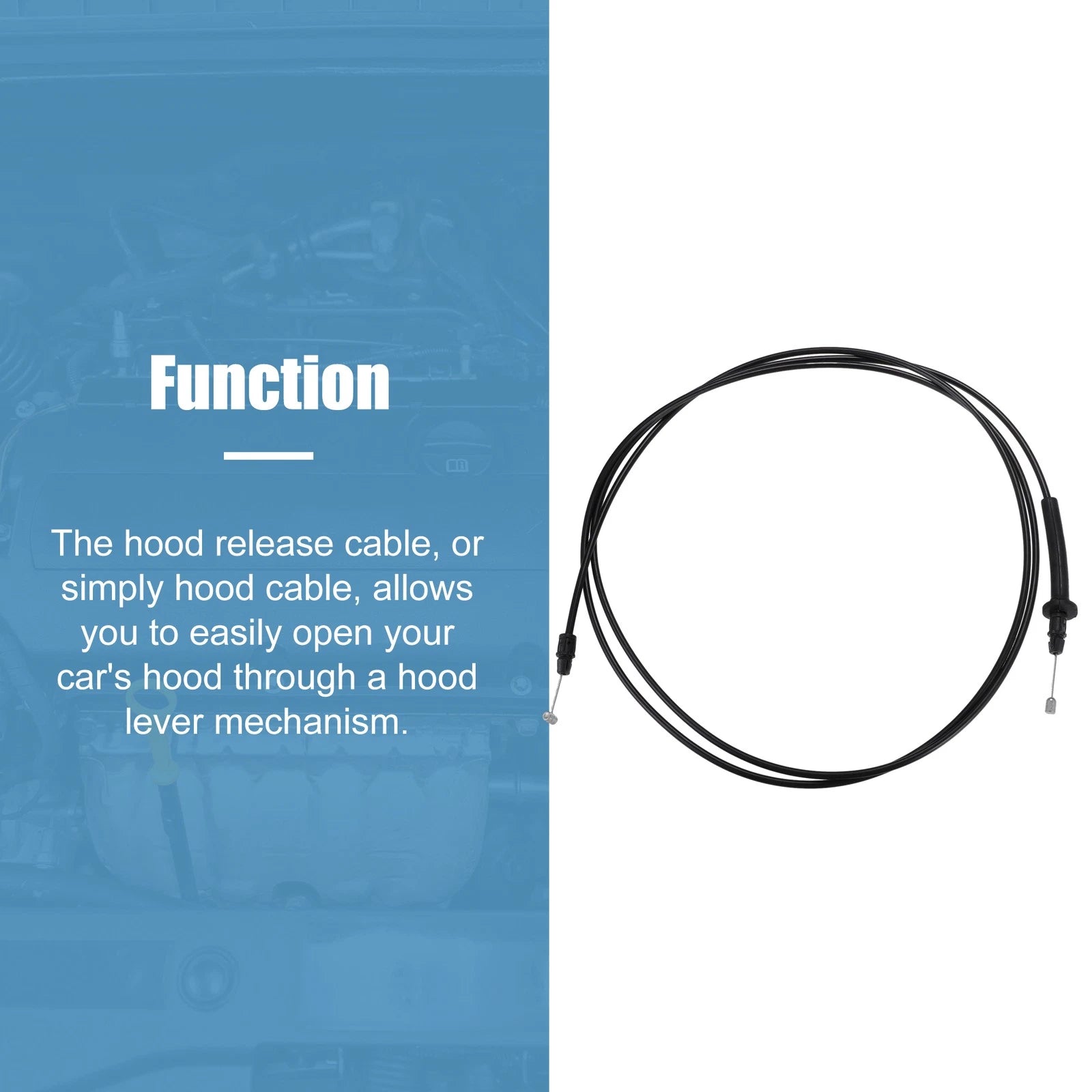 Hood Release Cable for Chevy Impala, Monte Carlo, Lacrosse (No. 10311086)