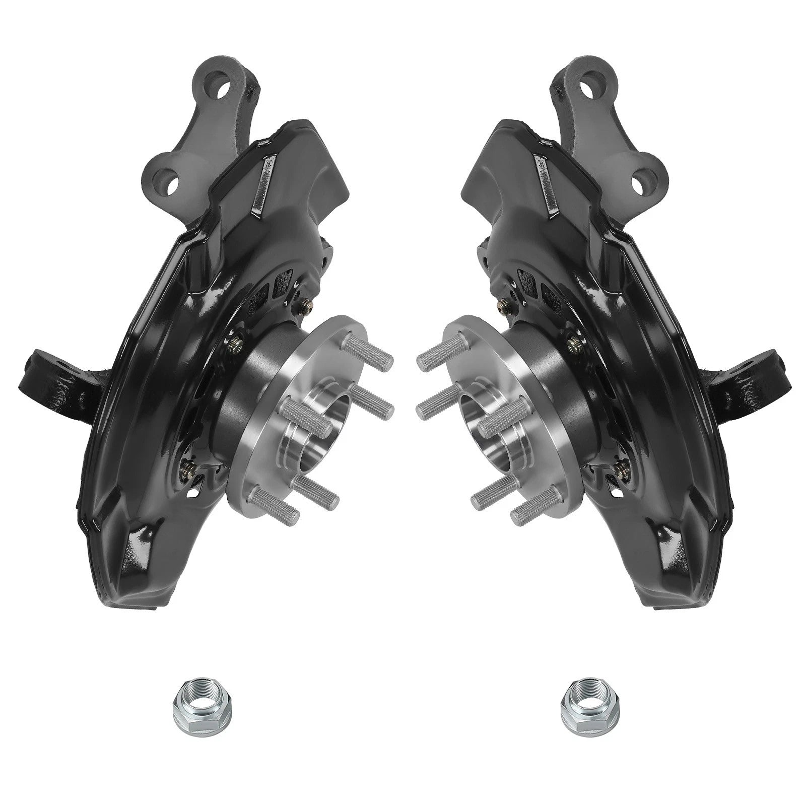 Set of 2 Front Steering Knuckles and Wheel Hub Bearings for Toyota Camry