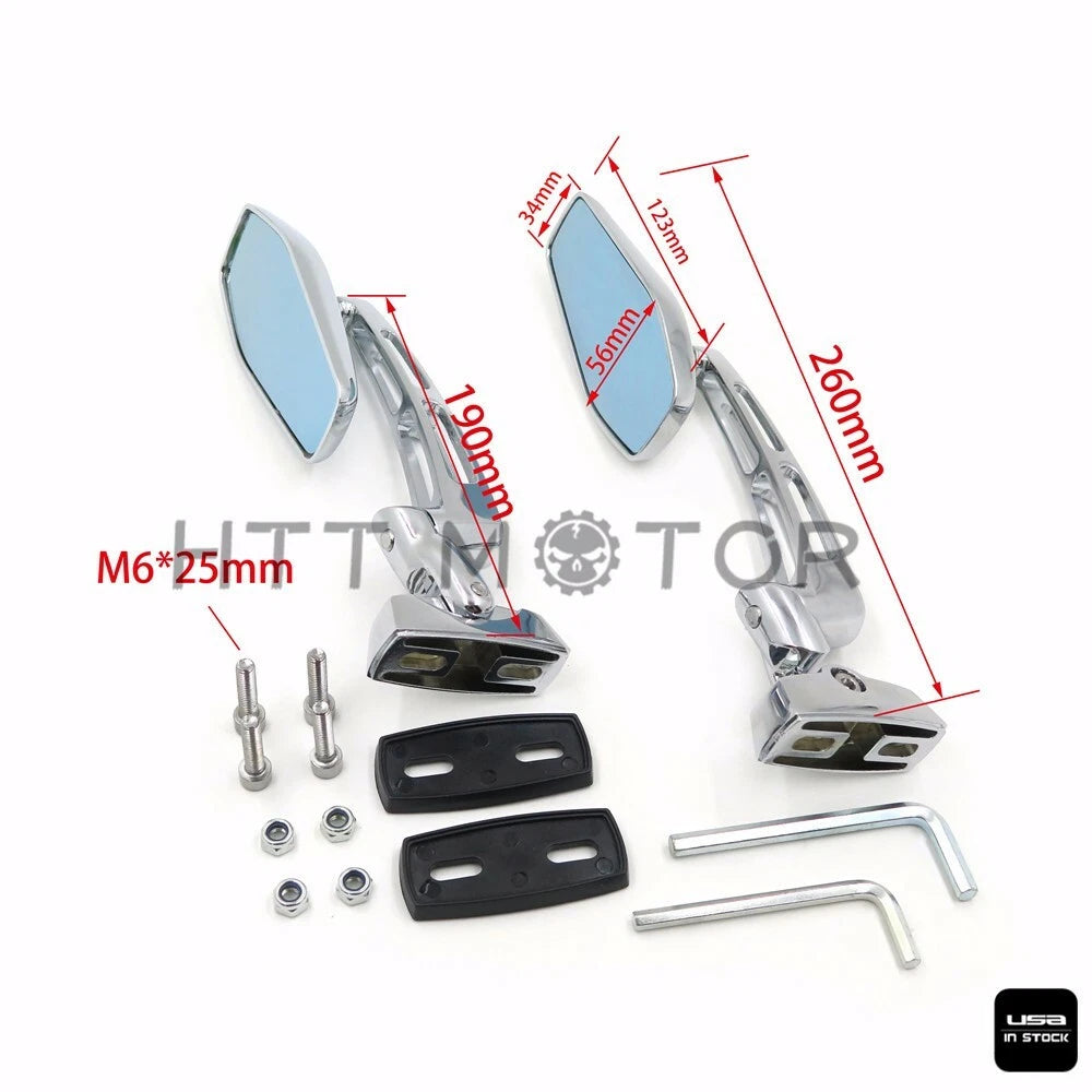 Rearview Mirrors for Ducati Aprilia Yamaha YZF R1 R1S R6 R6S (Universal, 6mm)