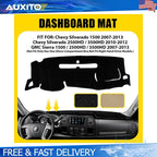 Dash Cover for Chevy Silverado 2500 3500HD (2010–2012) - Black Carpet Mat