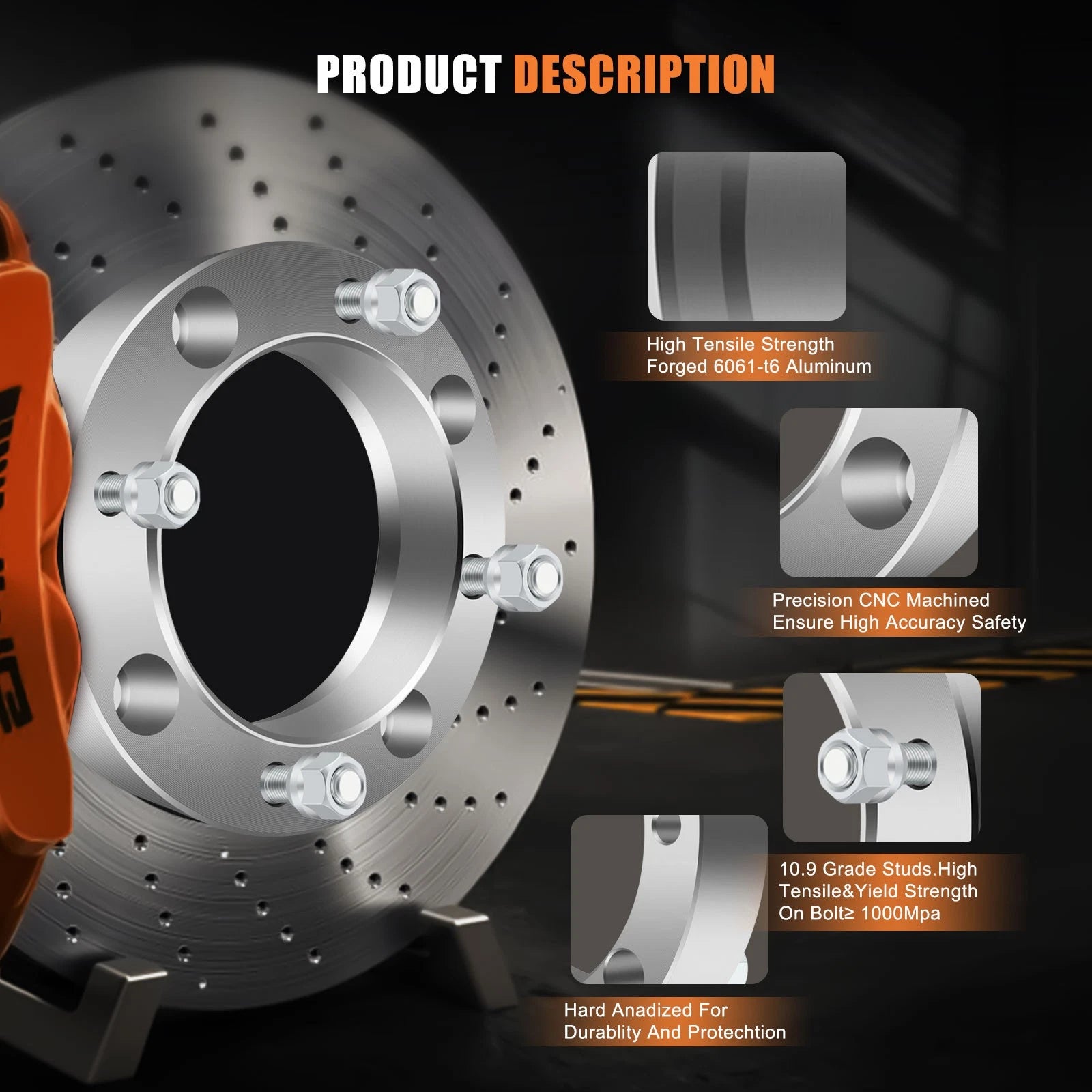 Set of 2 Wheel Spacers for Polaris RZR Sportsman Yamaha (4x156)