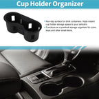 Center Console Cup Holder Organizer for Ford Bronco (2021–2025) Silicone Black