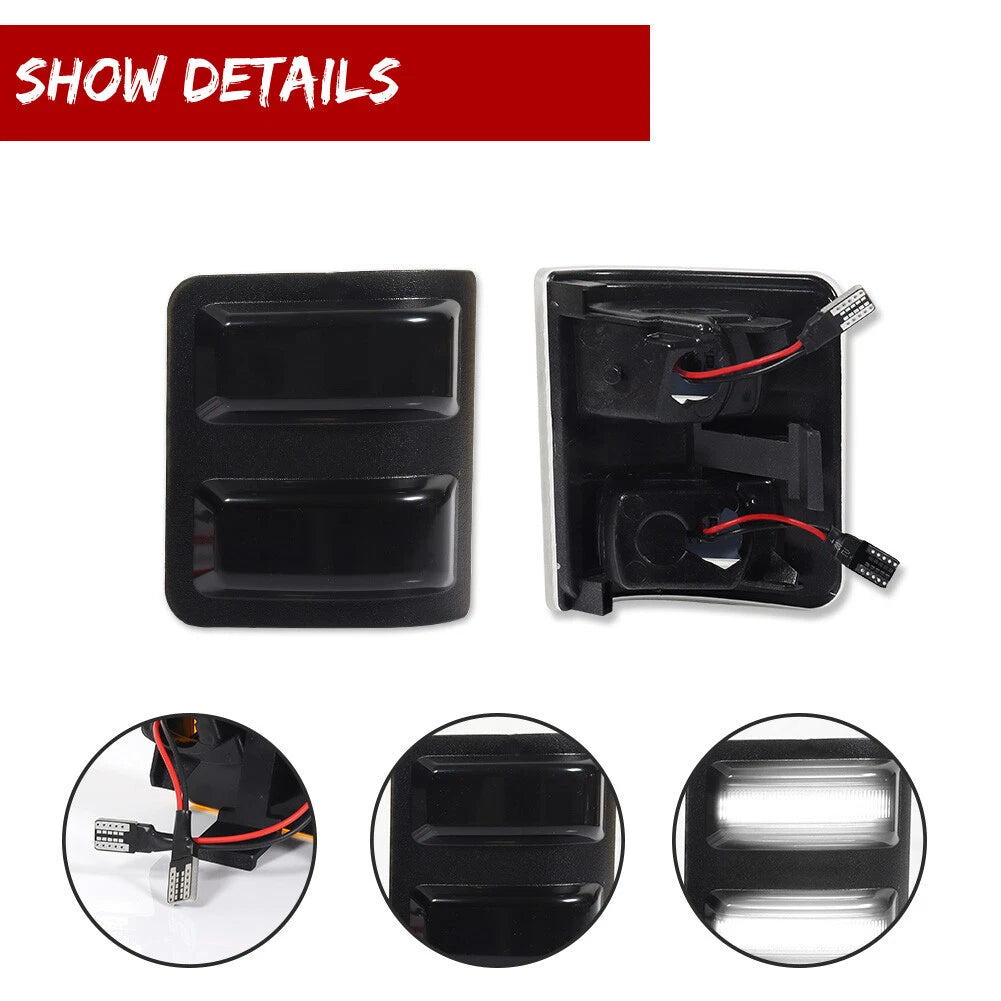 2X LED Side Mirror Marker Signal Lights for Ford F250 F350 F450 F550