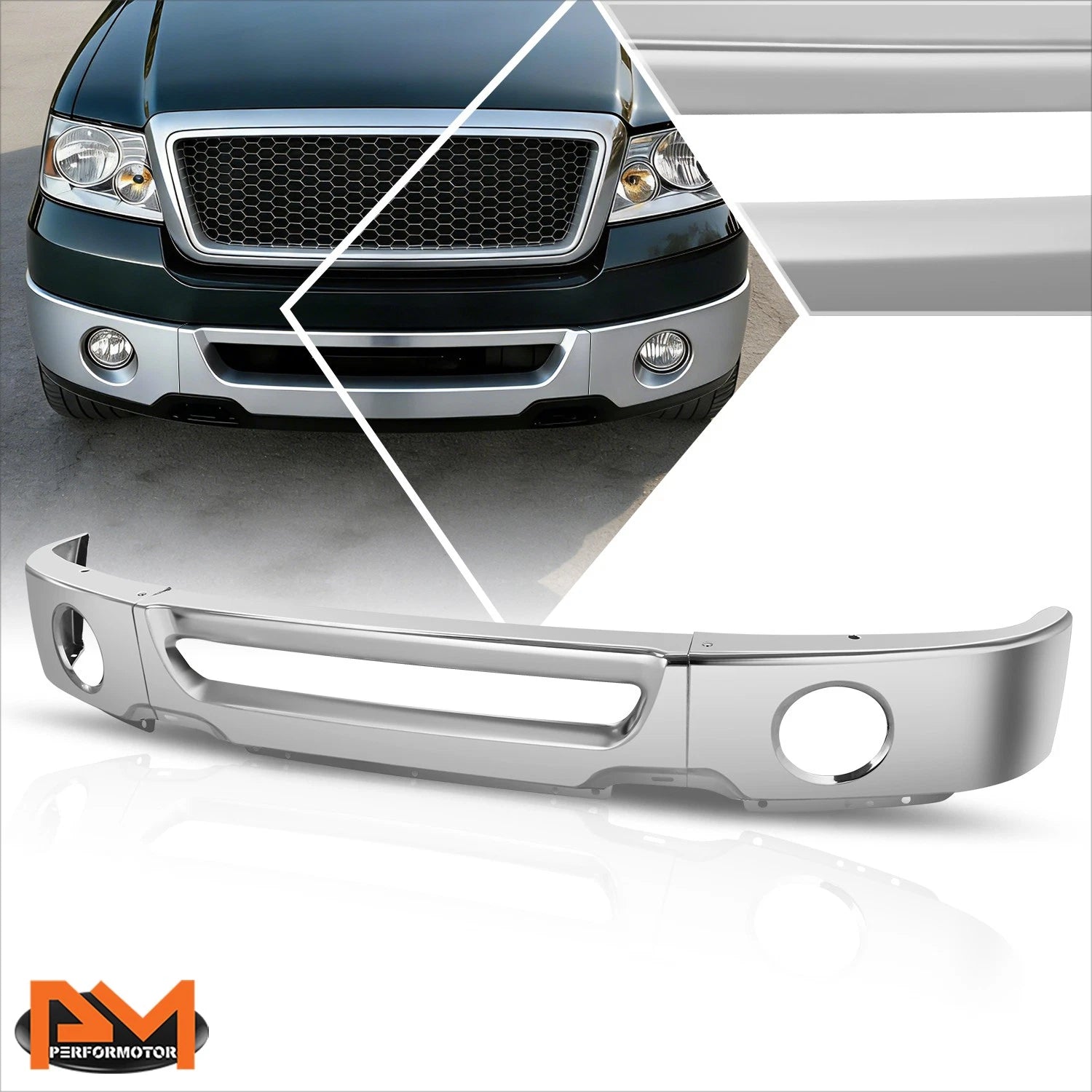 Polished Chrome Front Bumper Face Bar for Ford F-150 (2006–2008)