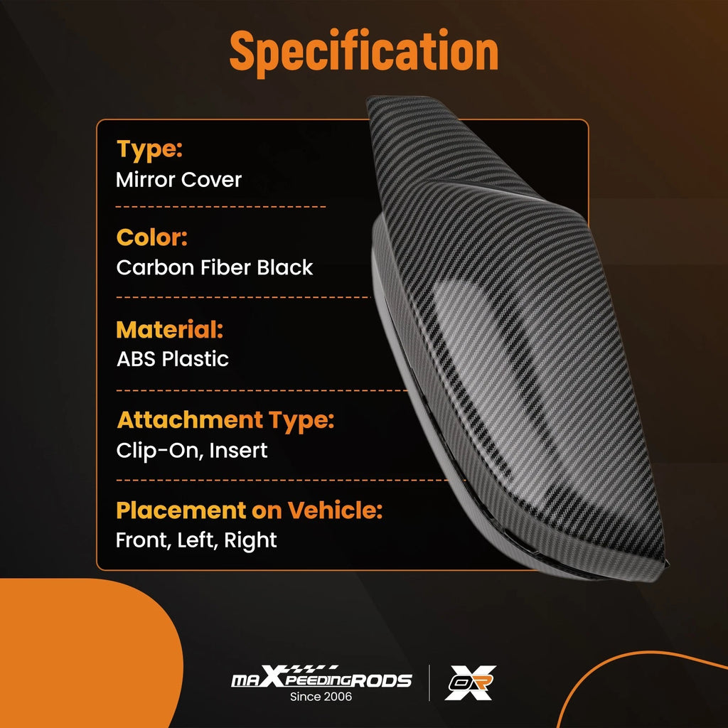 Front Mirror Cover Set for BMW G80 M3 G82 M4 (2021–2023) Carbon Black