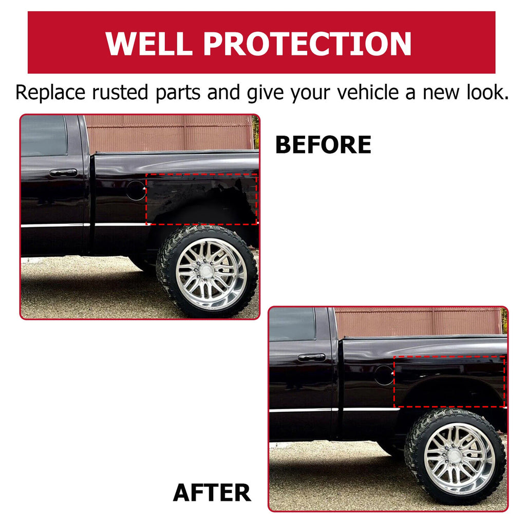 Rear Upper Wheel Arch Repair Patch Panels for Dodge Ram 1500 2500 3500 (2002-2009)