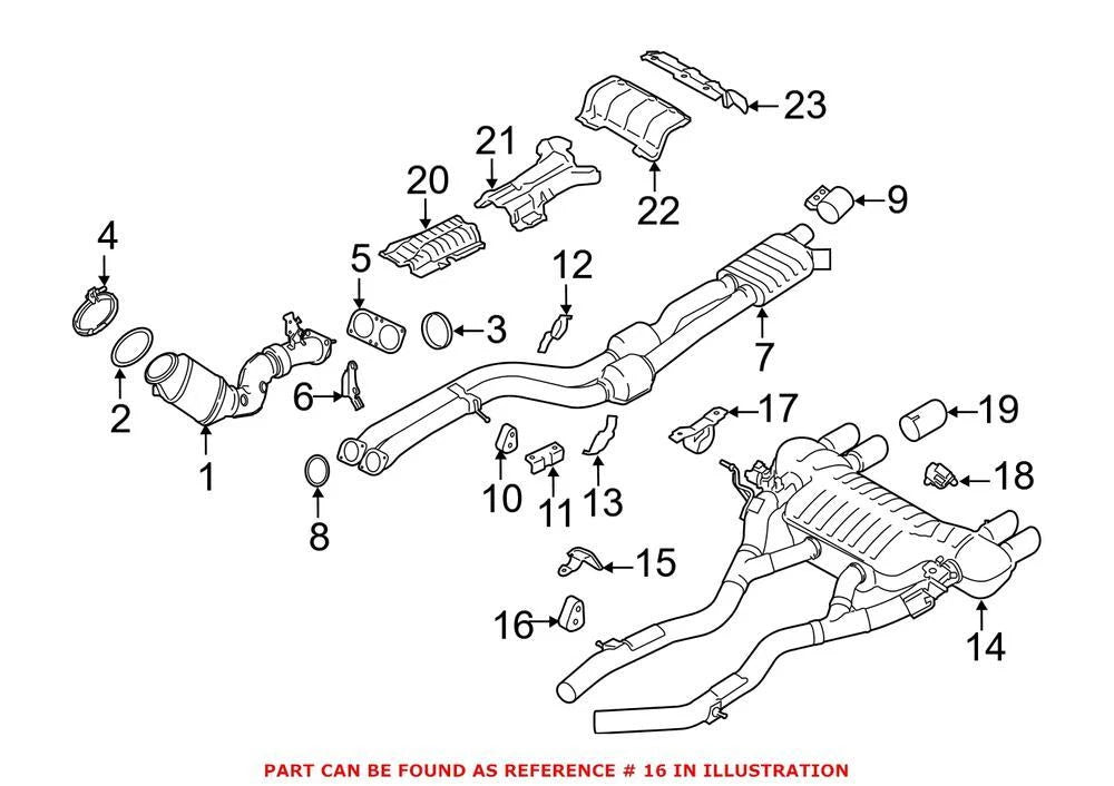 Exhaust Muffler Bracket Insulator for BMW (18307583940)